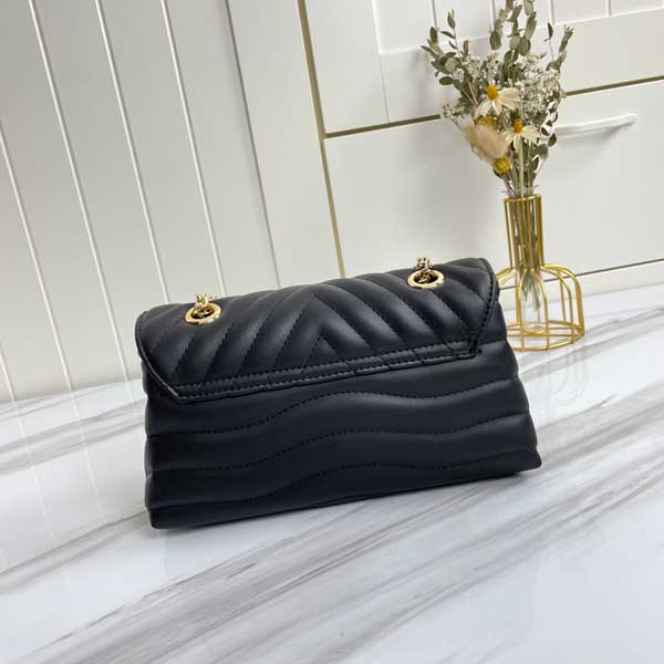 Louis Vuitton Black Wave Chain Handbag 