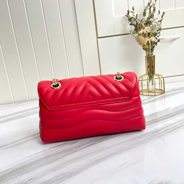 Louis Vuitton Red Wave Chain Handbag 