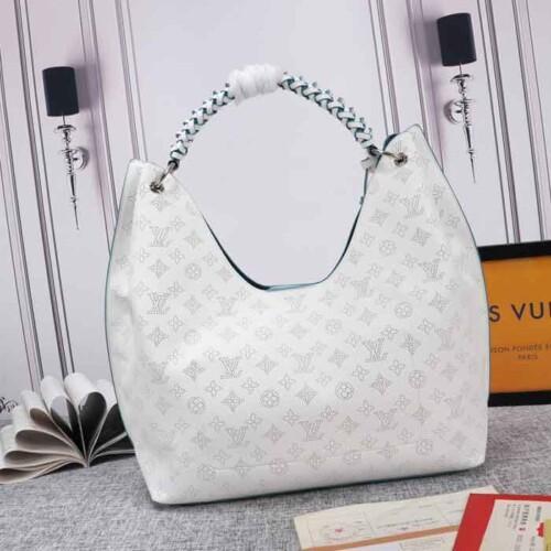 Louis Vuitton White Leather Spacious Female Hand Bag