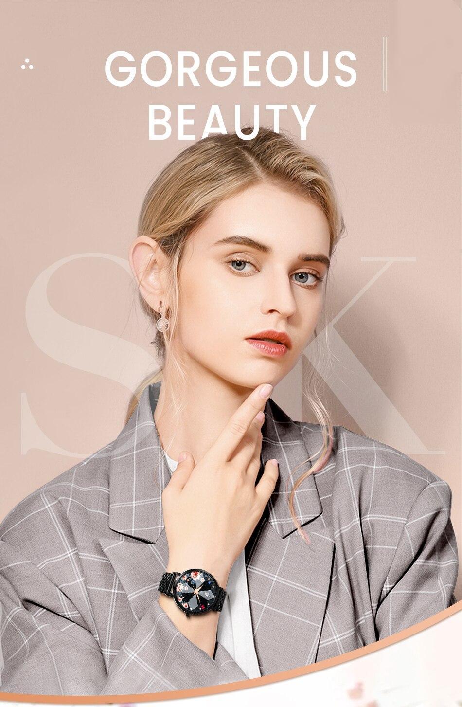 Design Watches for Women Stainless Steel Woman Watch Quartz Wristwatches Luxury Beauty Gift Felogio Feminino
