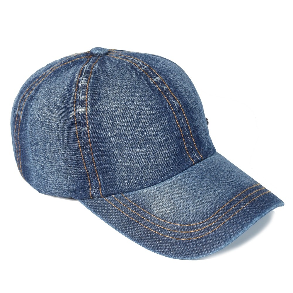 Vintage Washed Cotton Baseball Cap Men Women Denim Dad Hat Adjustable Trucker Style Low Profile