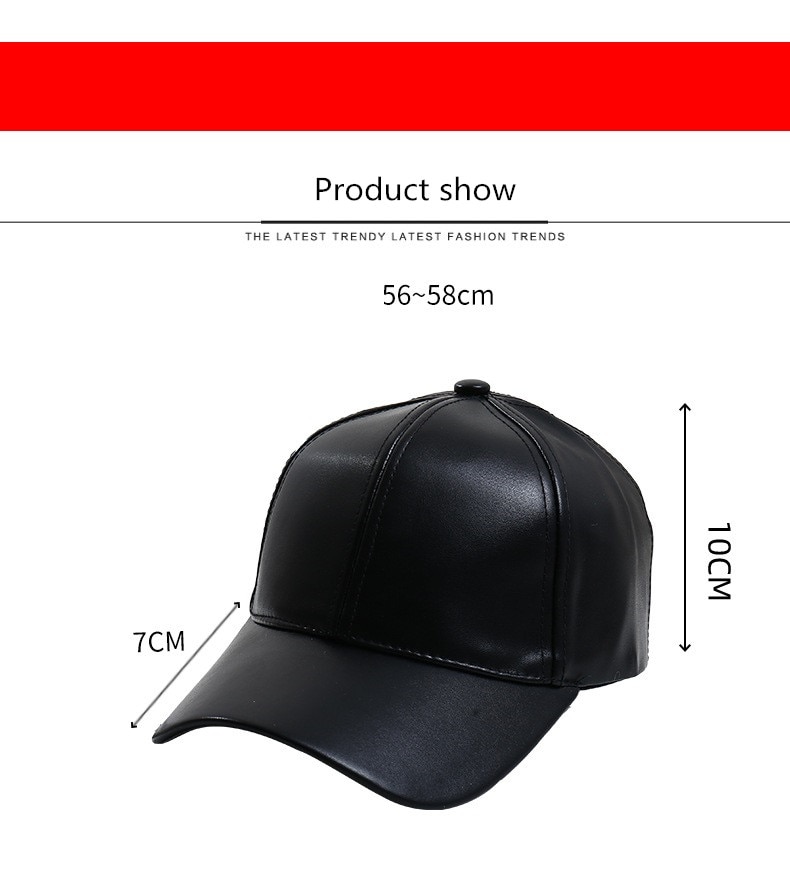 Adult faux leather baseball cap Outdoor casual Trucker snapback Sport hat Adjustable Fitted dad hats
