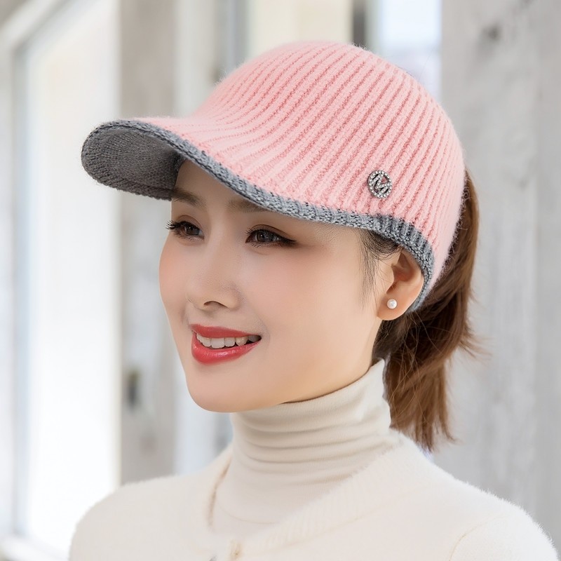 CNTANG 2022 Hats For Women Autumn Winter Sports Empty Top Caps Female Knitted Warm Baseball Cap Fashion Running Golf Sun Hat