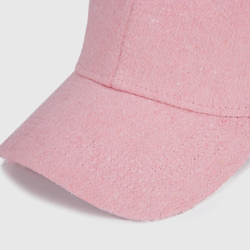 Autumn Winter Unisex Wool Felt Baseball Caps Solid Color Casquette Chapeau Trilby Trucker Hat for Men Women