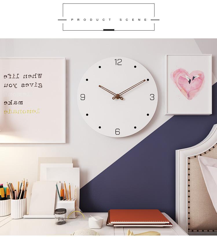 Metal Art Wall Clock Modern Design Aesthetic White Silent Digital Wall Clock Bedroom Reloj Pared Home Decor for Living Room