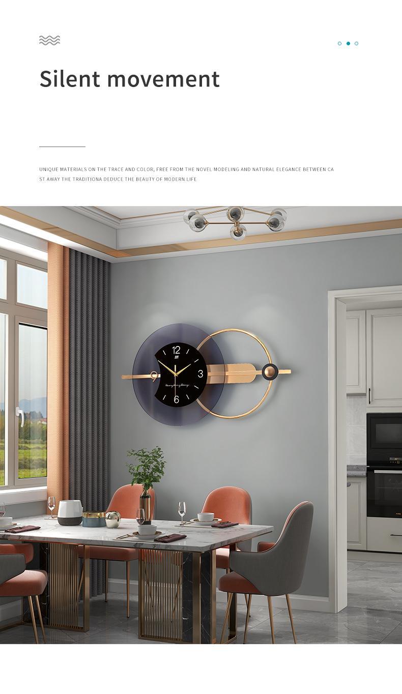 Luxury Silent Clock Mechanism Modern Design Art Living Room 3d Large Wall Clock Hands Clockwork Deco Cuisine Design Decoration