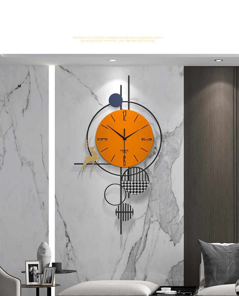 Nordic Metal Wall Clock Modern Design Luxury Art Large Silent Digital Clock Wall Bedroom Office Horloge Murale Living Room Decor