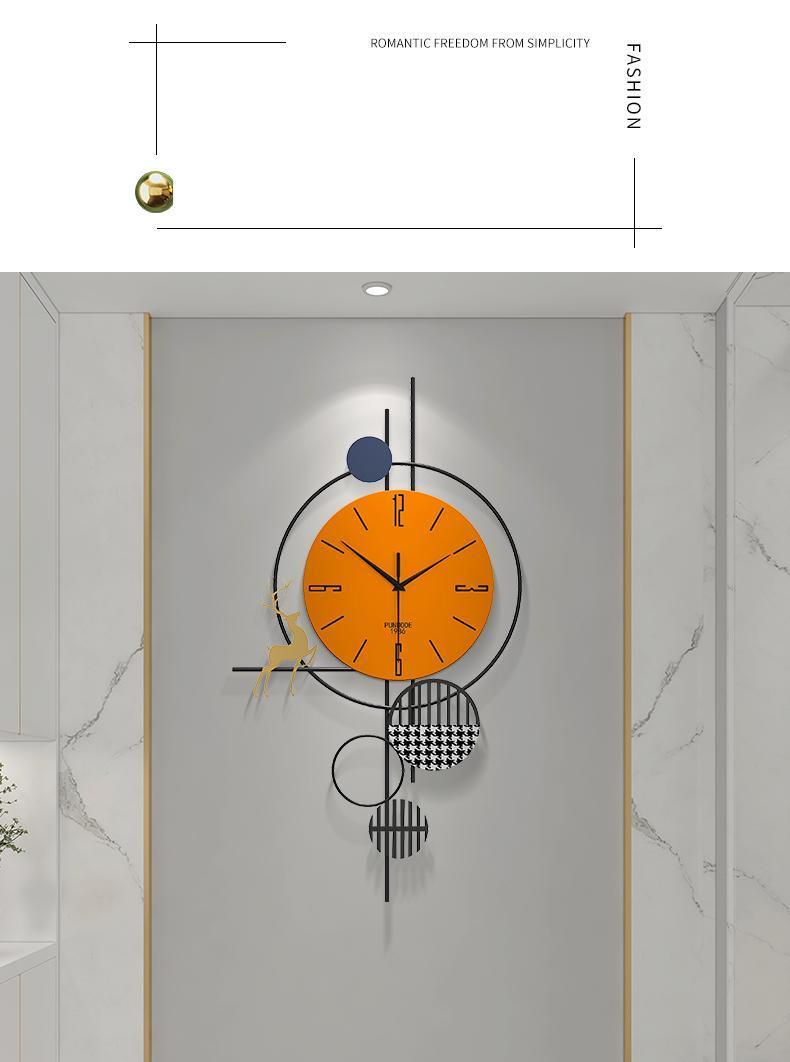 Nordic Metal Wall Clock Modern Design Luxury Art Large Silent Digital Clock Wall Bedroom Office Horloge Murale Living Room Decor