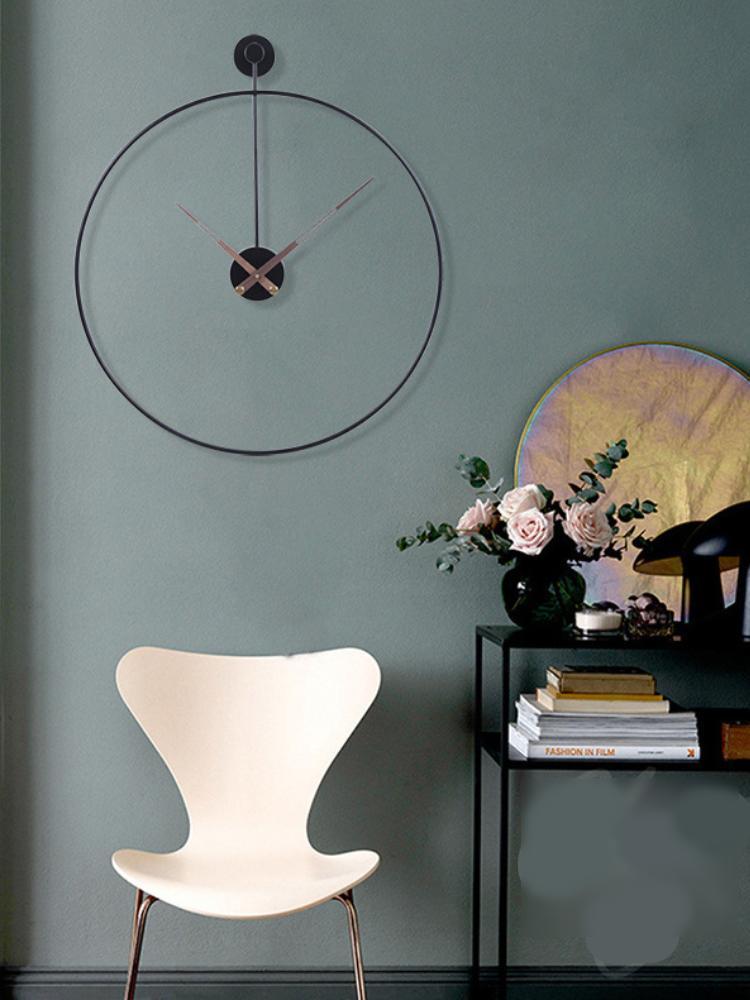 Luxury Creative Wall Clock Modern Design Nordic Simple Silent Metal Fashion Wall Clock Living Room Reloj Pared Home Decor DG50WC