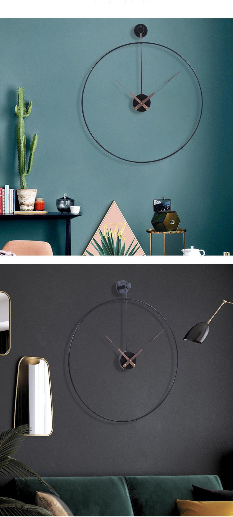 Luxury Creative Wall Clock Modern Design Nordic Simple Silent Metal Fashion Wall Clock Living Room Reloj Pared Home Decor DG50WC