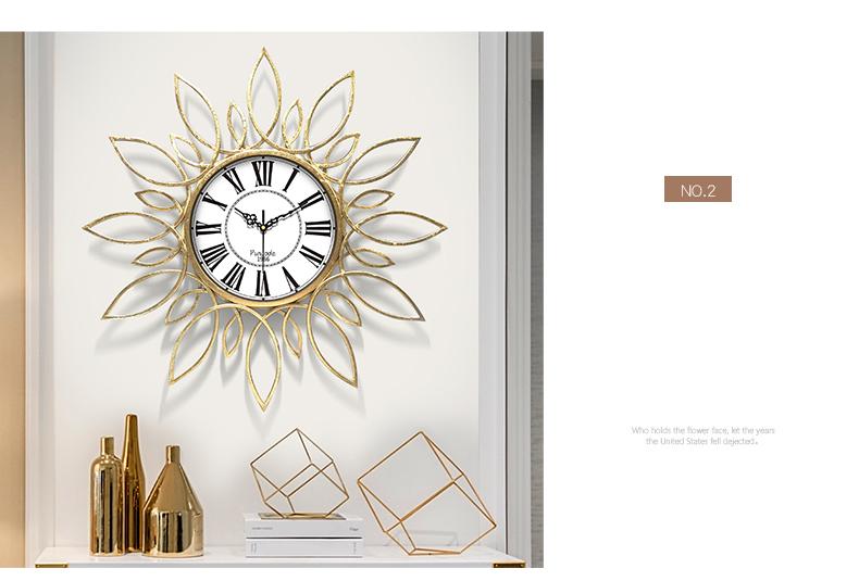 Large Digital Wall Clock Modern Design Luxury Iving Room Metal Wall Clock Kitchen Office Reloj De Pared Wall Decoration Items