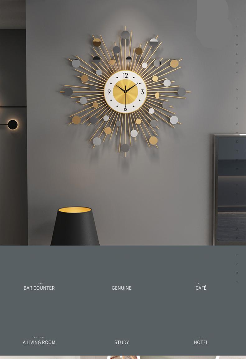 Large Art Wall Clock Modern Design Mechanism Minimalist Nordic Silent Wall Clock Metal Reloj De Pared Decoration Living Room